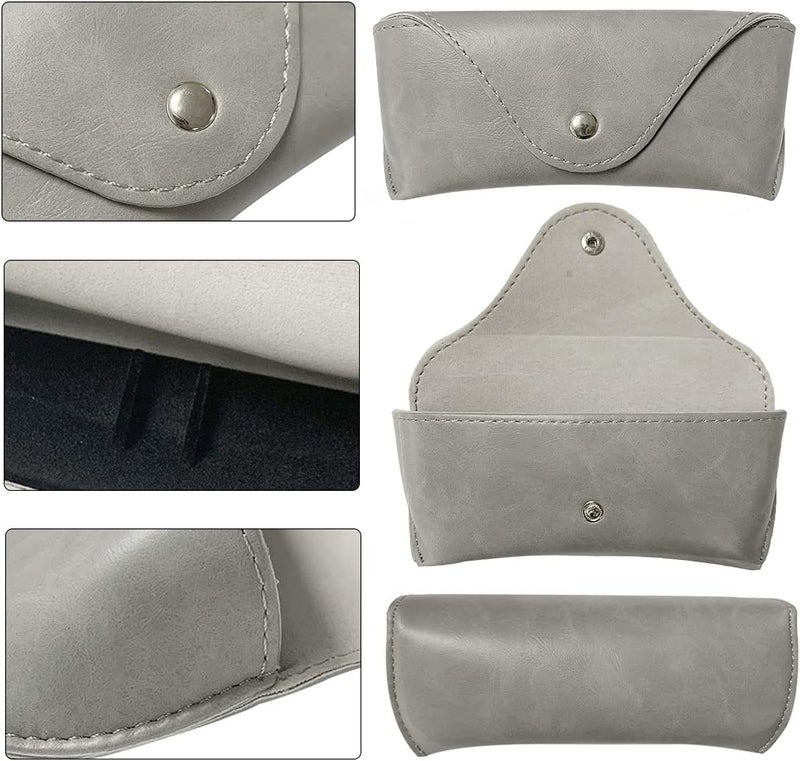 LogHog Portable Leather Glasses Case,Flexible Sunglasses Pouch Slim Case for Women Men Horizontal Eyeglass Case - Image 5